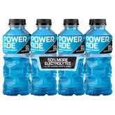 POWERADE Mountain Berry Blast, 20 fl oz, 8 Pack | Sport Beverage Enhanced with Electrolytes | 50% More Electrolytes vs. the Leading Sports Drink (per 12oz serving)*
