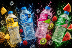Powerade Power Water Zero Sugar Variety Pack, 20 oz Bottles (12 Pack) – Watermelon, Mountain Berry Blast, Strawberry Kiwi & Tropical Pineapple – Zero Sugar Electrolyte Hydration Drink