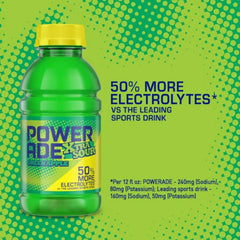 POWERADE Green Apple XTRA Sour 12oz 8pk | Sport Beverage Enhanced with Electrolytes | 50% More Electrolytes vs. the Leading Sports Drink (per 12oz serving)*