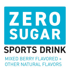 POWERADE Electrolyte Enhanced Zero Sugar Mixed Berry Sports Drink, 20 Ounce (Pack of 8)