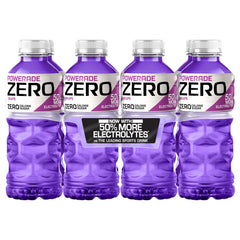 POWERADE Electrolyte Enhanced Zero Sugar Grape Sports Drink, 20 Ounce (Pack of 8) | Sugar-free Sport Beverage Enhanced with Electrolytes | 50% More Electrolytes vs. the Leading Sports Drink (per 12oz serving)*
