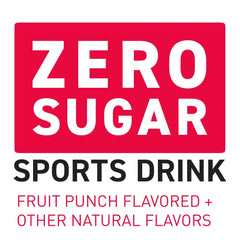 POWERADE ZERO Fruit Punch, 20 fl oz, 8 Pack | Sugar-free Sport Beverage Enhanced with Electrolytes | 50% More Electrolytes vs. the Leading Sports Drink (per 12oz serving)*