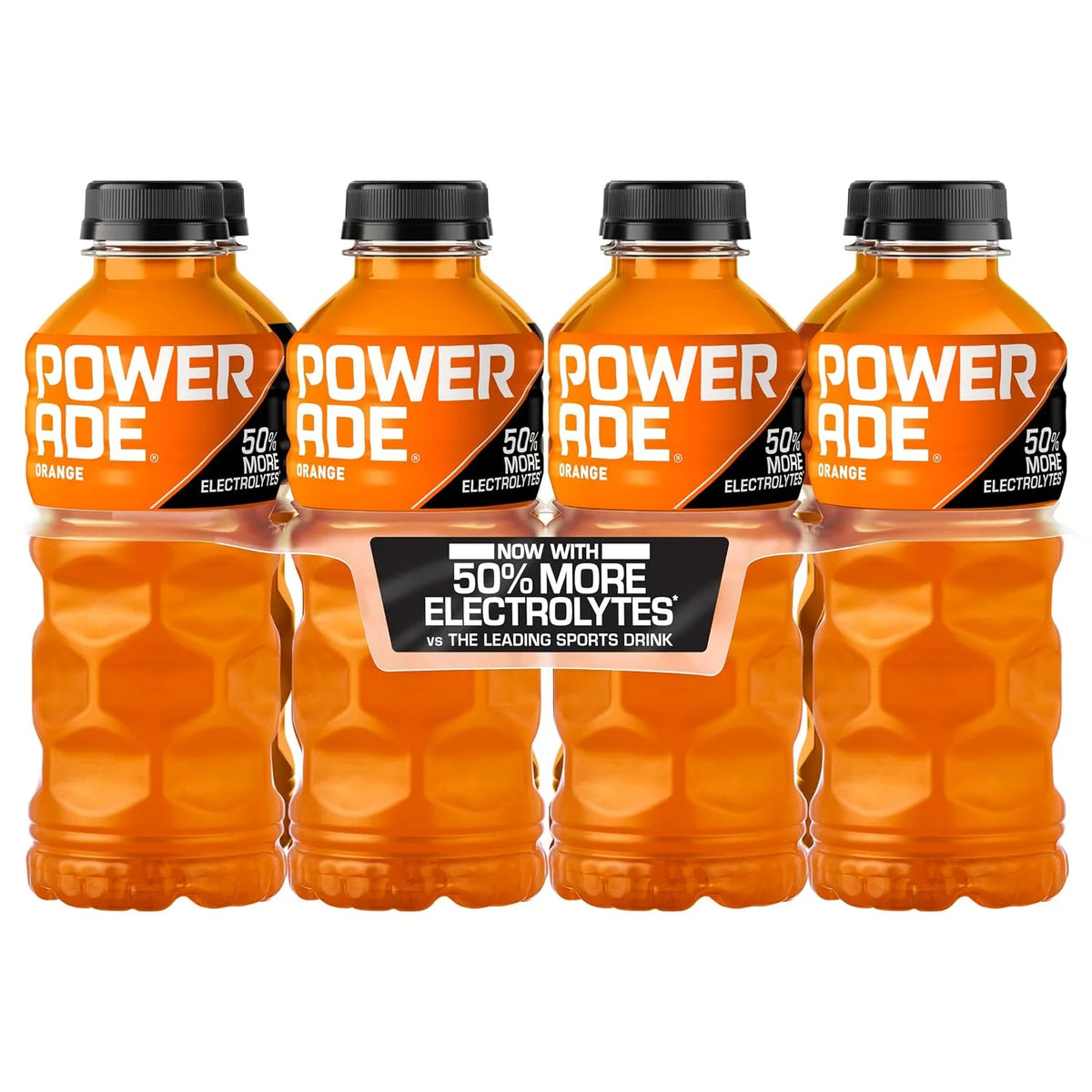 POWERADE Sports Drink Orange, 20 Ounce (Pack of 8) | Sport Beverage Enhanced with Electrolytes | 50% More Electrolytes vs. the Leading Sports Drink (per 12oz serving)*